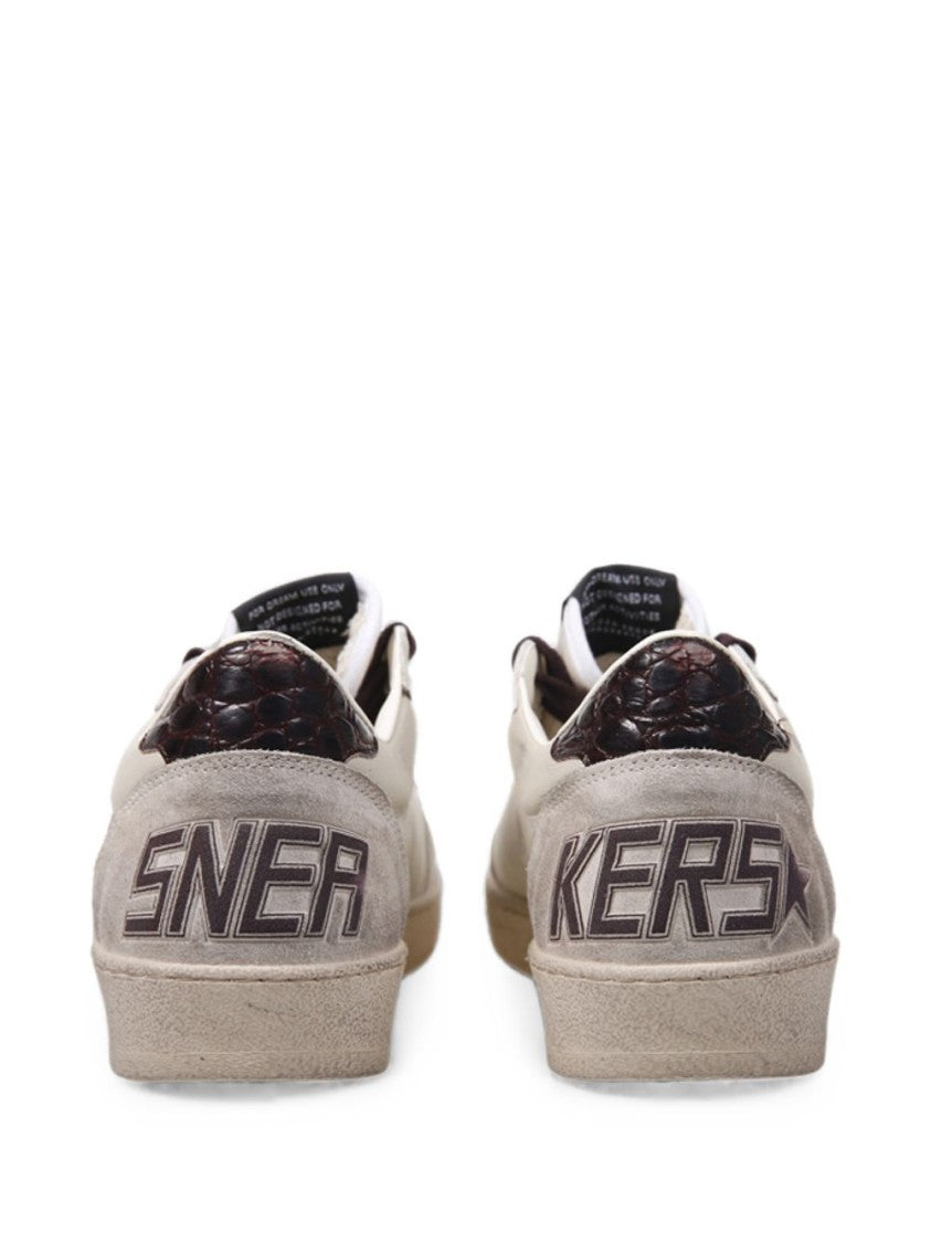 Golden Goose Distressed Off-White Glossy Star Low-Top Sneakers