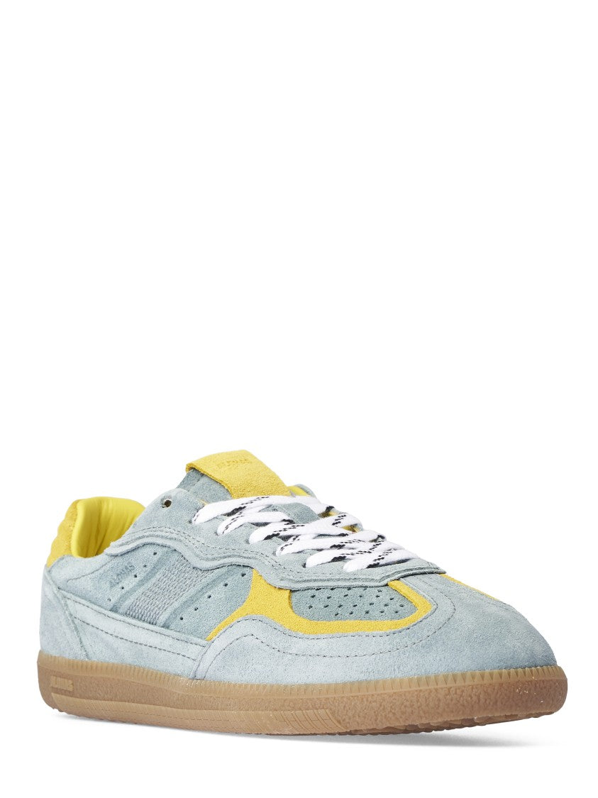Alohas Muted Blue Low-Top Sneakers With Suede-Like Texture