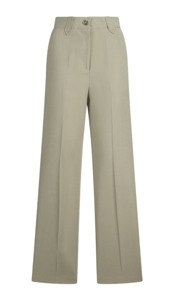 Liu Jo High-Waisted Straight Leg Viscose-Blend Gabardine Trousers