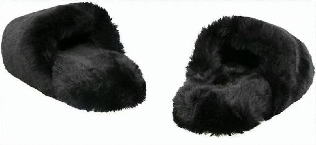 Balenciaga Pointed-Toe Dress Shoes In Plush Faux Fur