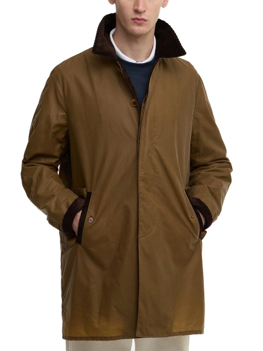 Baracuta X Barbour Mid-Length Cotton Corduroy Trench Coat