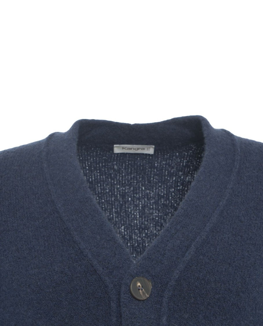 Kangra Cashmere Cardigan With Classic V-Neck And Functional Pockets