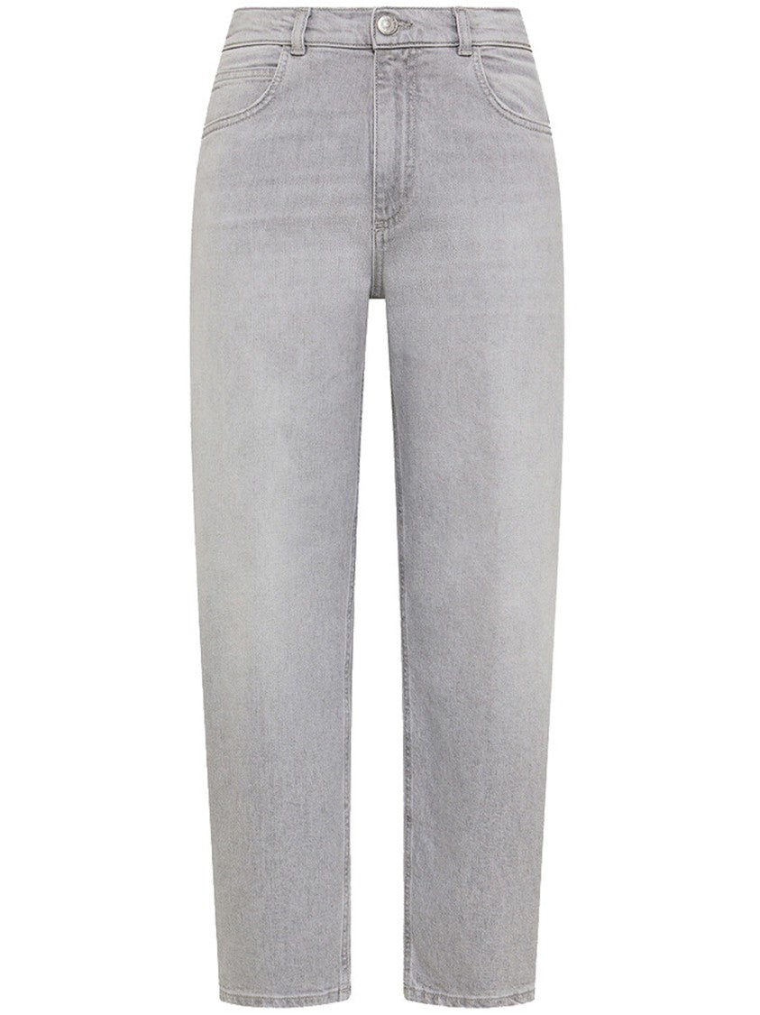 Seventy Venezia Light Gray Straight-Cut Jeans
