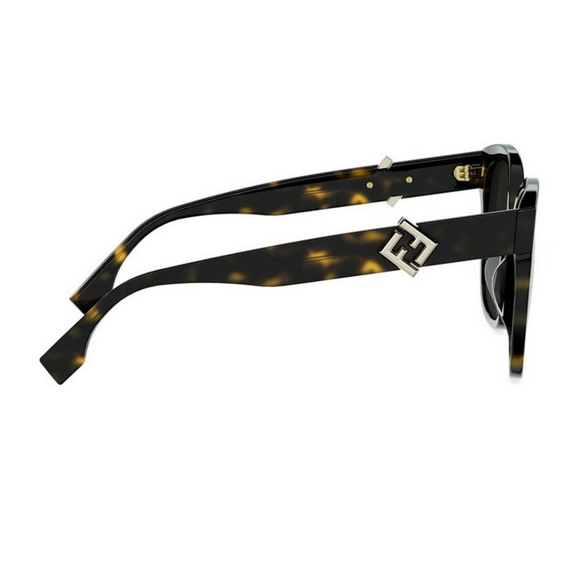 Fendi Havana Ff Diamonds Tortoiseshell Cat-Eye Sunglasses