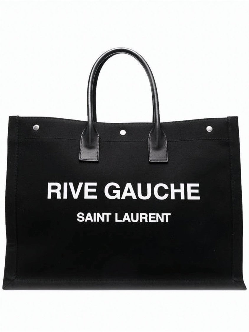 Saint Laurent Large Rectangular Tote Bag With Rounded Handles