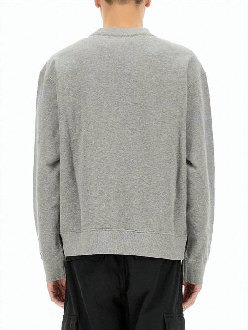 Kenzo Heather Grey Long-Sleeve Sweatshirt With Bold Graphic