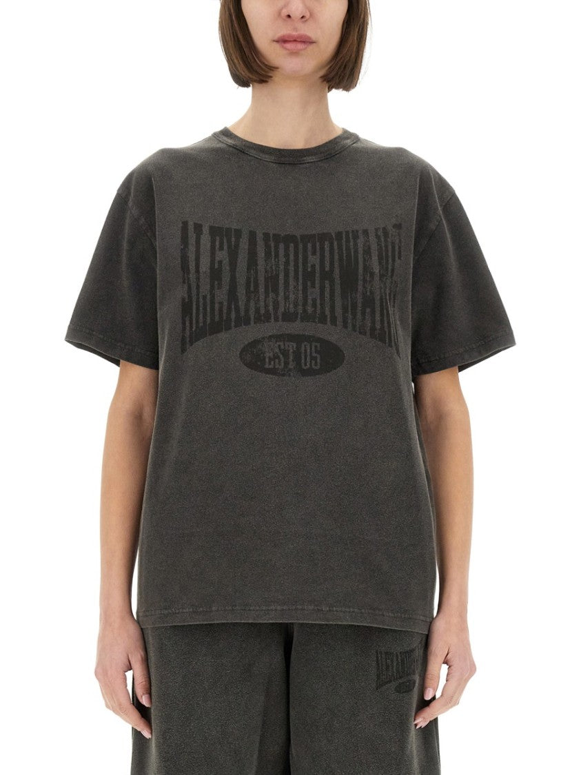 Alexander Wang Vintage Logo Print T-Shirt