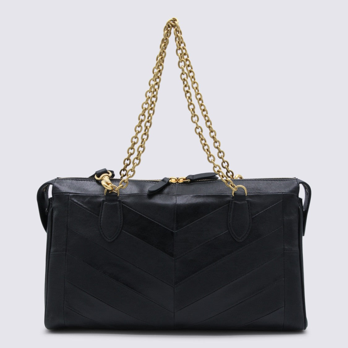 Valentino Garavani Chevron Quilted Handbag With Gold Accents