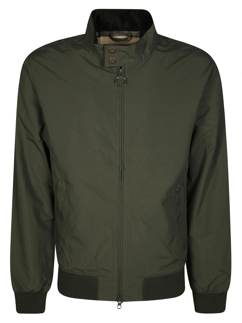 Barbour Stand Collar Ring Pull Bomber Jacket