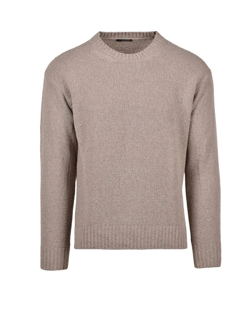 Baturo Grey Regular-Fit Cotton-Blend Sweater