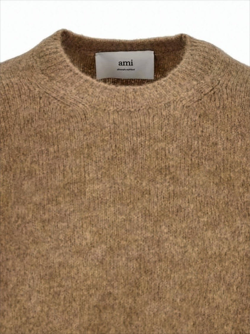 Ami Paris Cozy Sweater With Cropped Hem