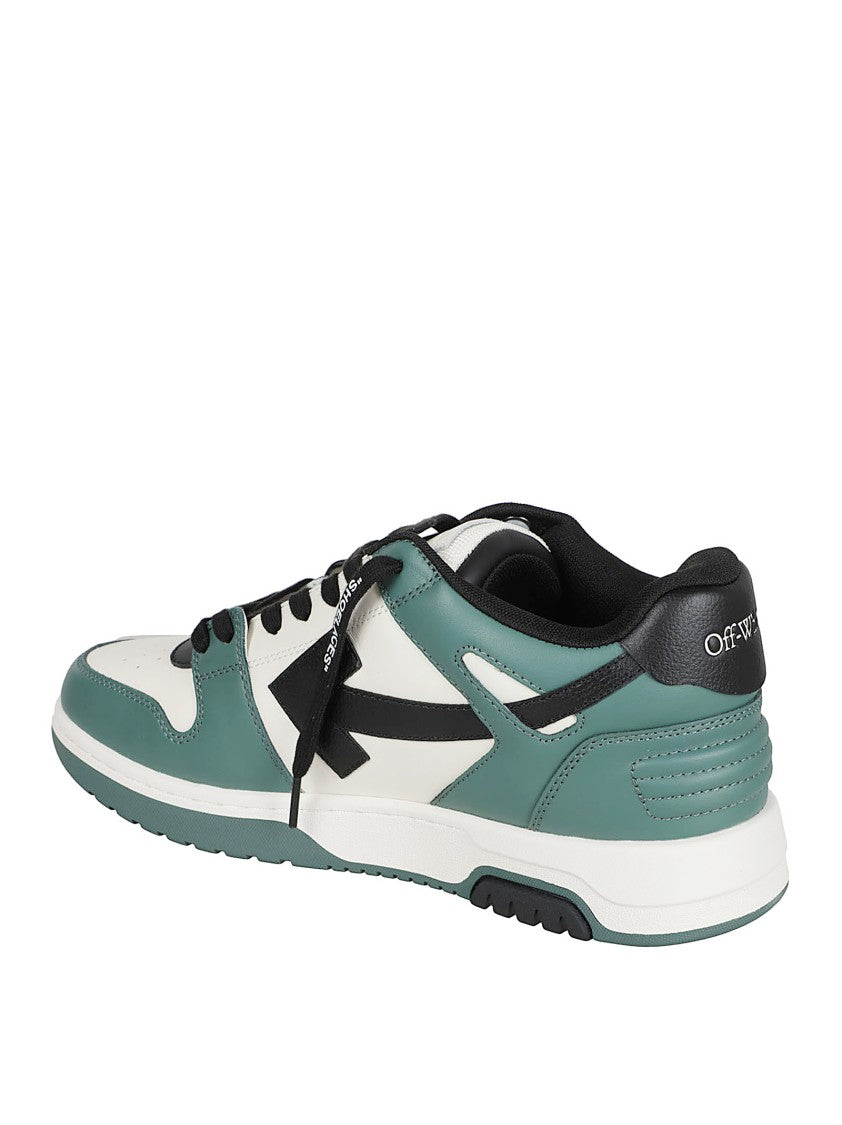 Off-White Low-Top Sneakers With Textured Panels And Distinctive Accents
