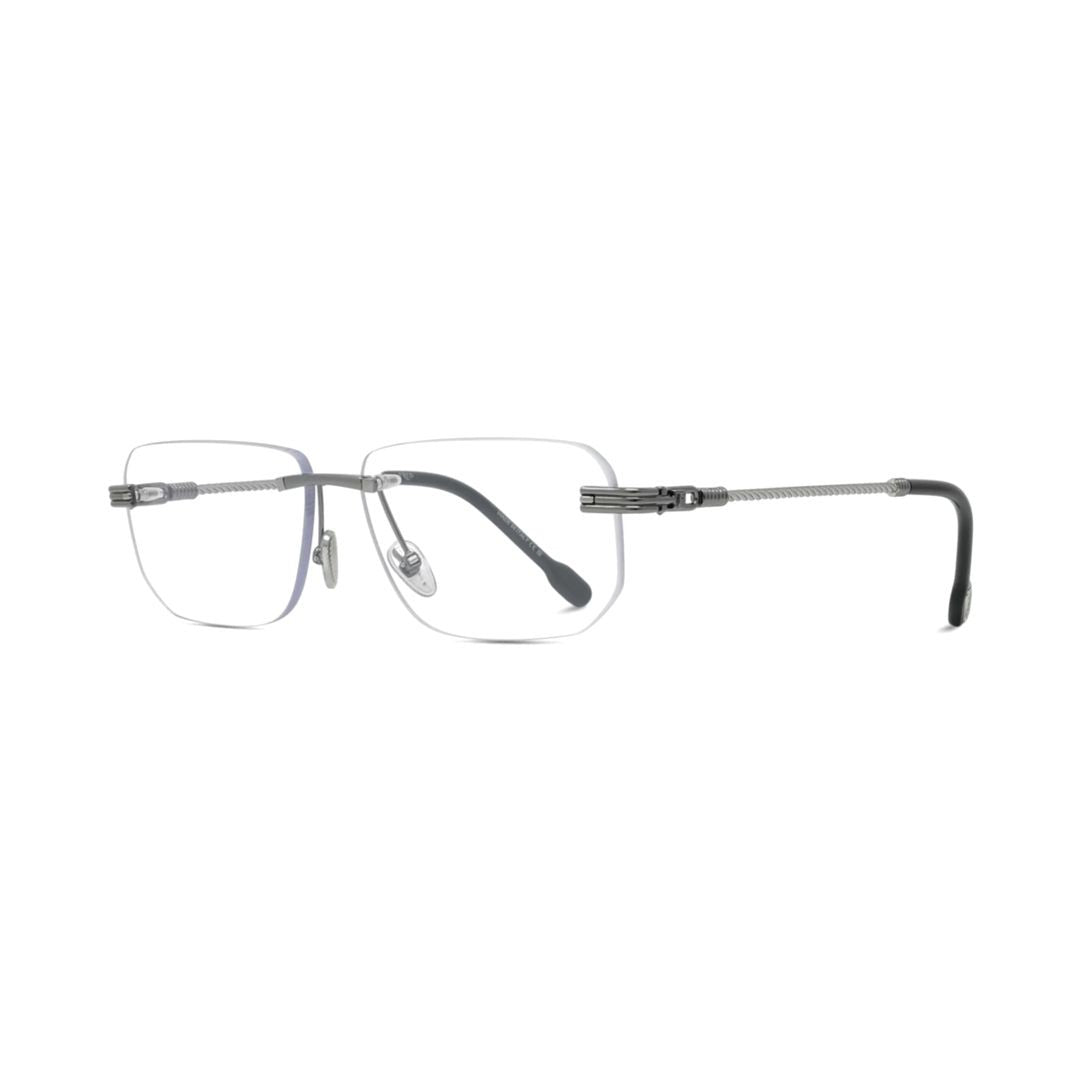 Fred Fg50086u Rimless Eyeglasses With Rectangular Lenses And Textured Temples