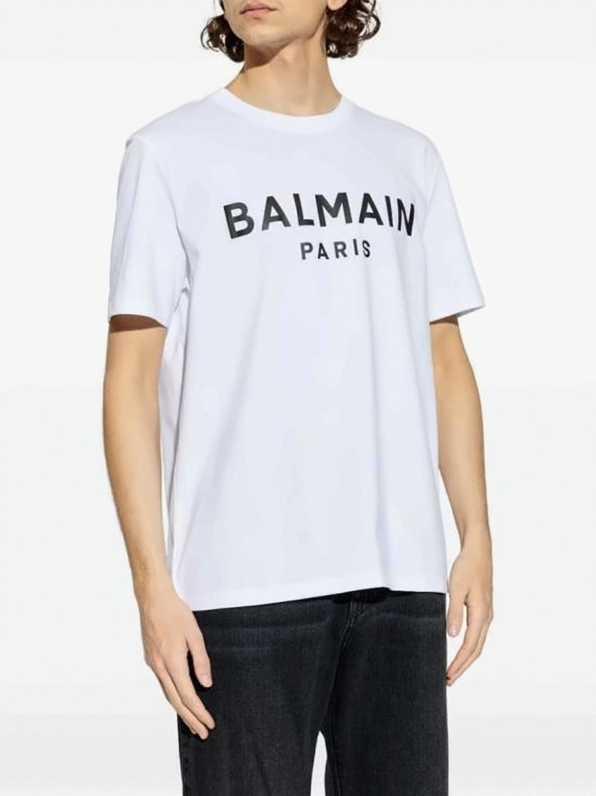 Balmain Short-Sleeve T-Shirt With Bold Graphic Print