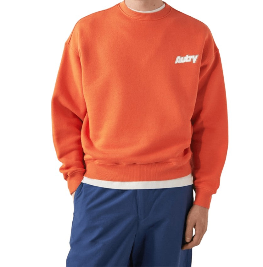 Autry Coral Red Cotton Sweatshirt