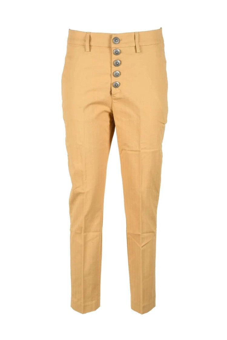 Dondup Cropped Tailored Trousers With Bold Black