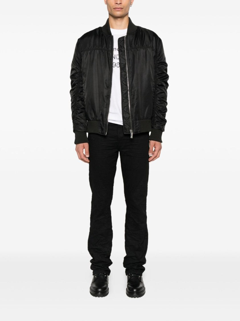 John Richmond Bomber Jacket With Ruched Detailing