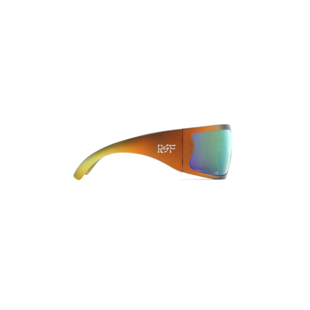 Retrosuperfuture Bones Peridot Oversized Shield Sunglasses
