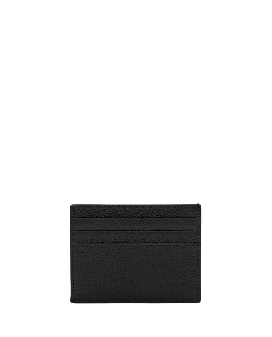 Thom Browne Black Pebble Grain Leather Cardholder