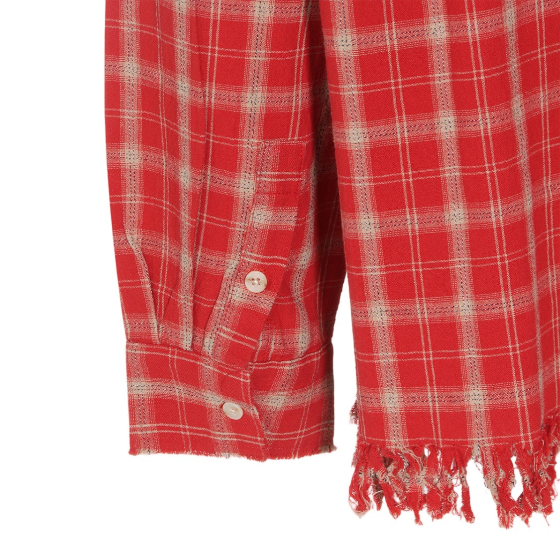 Found Red And Beige Plaid Casual Shirt With Classic Collar
