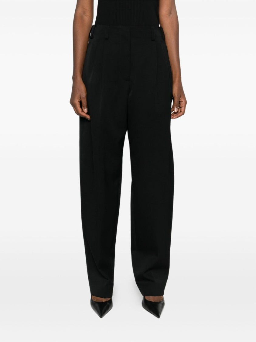 Givenchy High Waist Wide-Leg Trousers With Zipper Detail