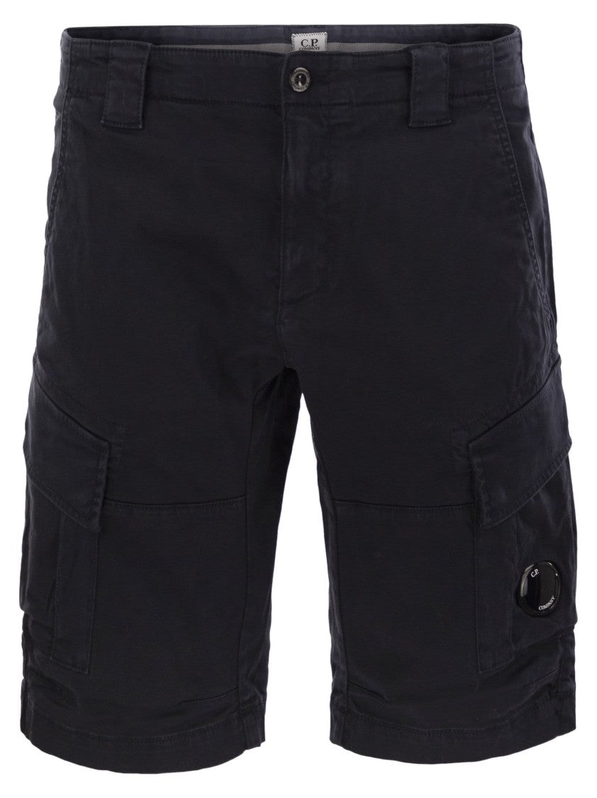 C.P. Company Stretch Cotton Satin Cargo Shorts