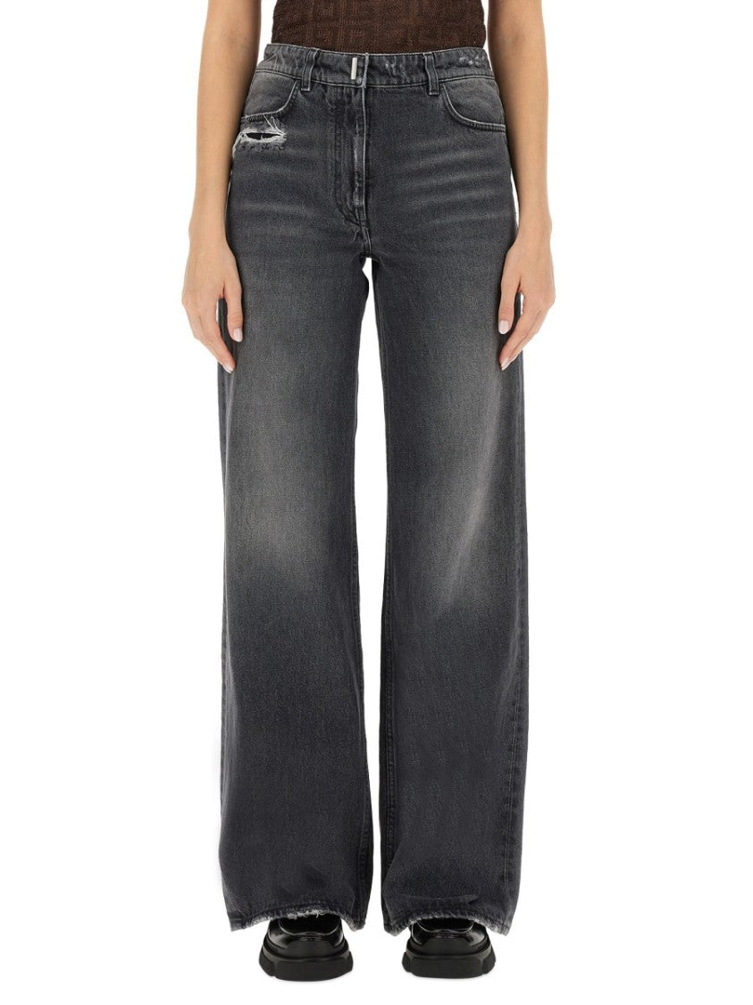 Givenchy Relaxed-Fit High-Waisted Wide-Leg Jeans