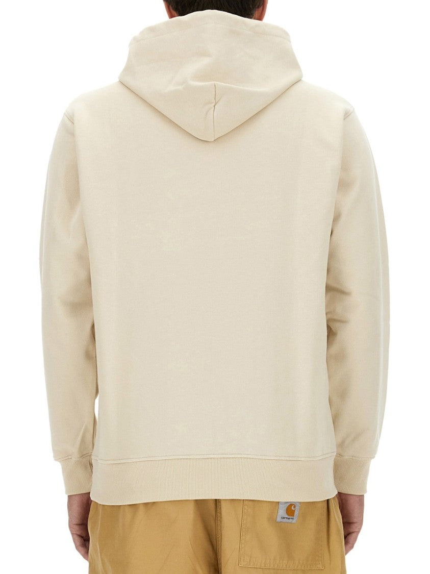 Drôle De Monsieur Neutrals Kangaroo Pocket Cotton Hoodie