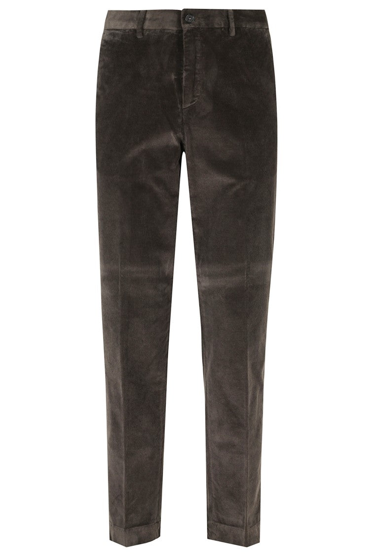 Seventy Straight-Leg Taupe Corduroy Trousers With Refined Detailing