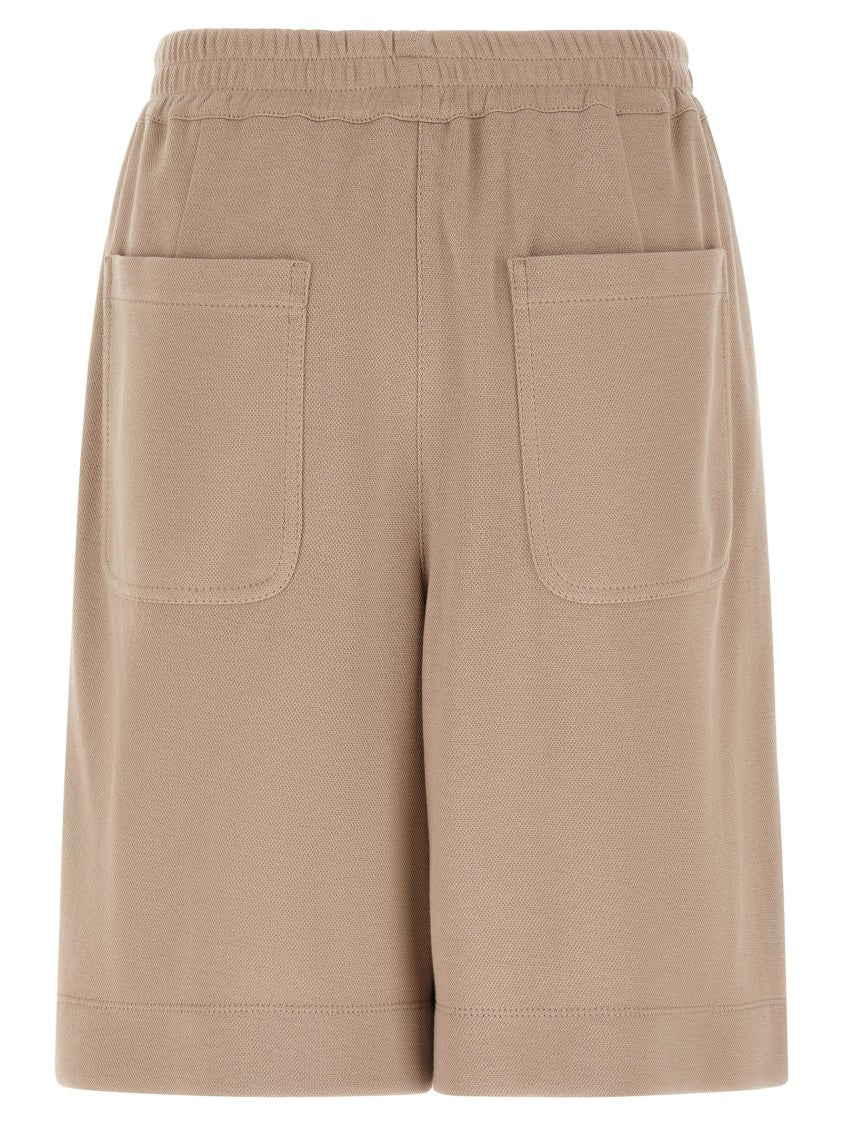 Brunello Cucinelli Piqué Cotton Shorts With 5-Pocket Design And Satin Rivets