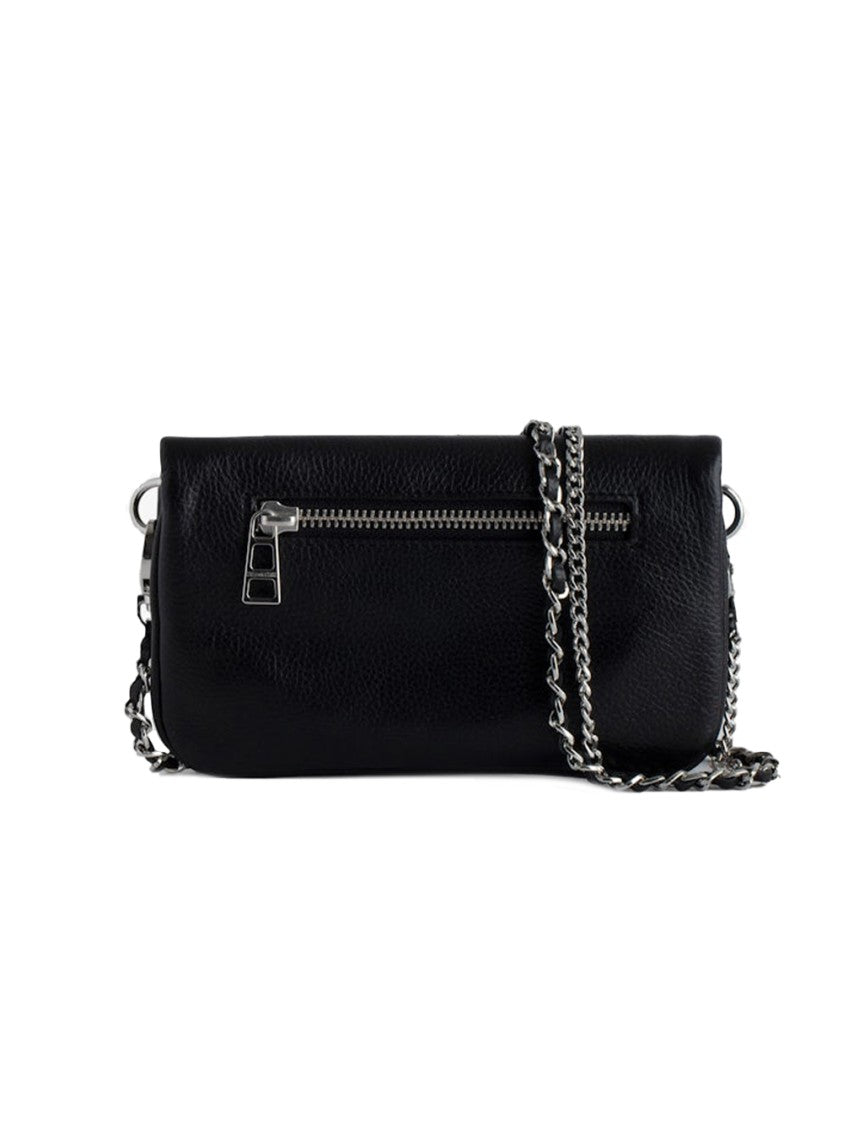 Zadig & Voltaire Textured Black Leather Clutch