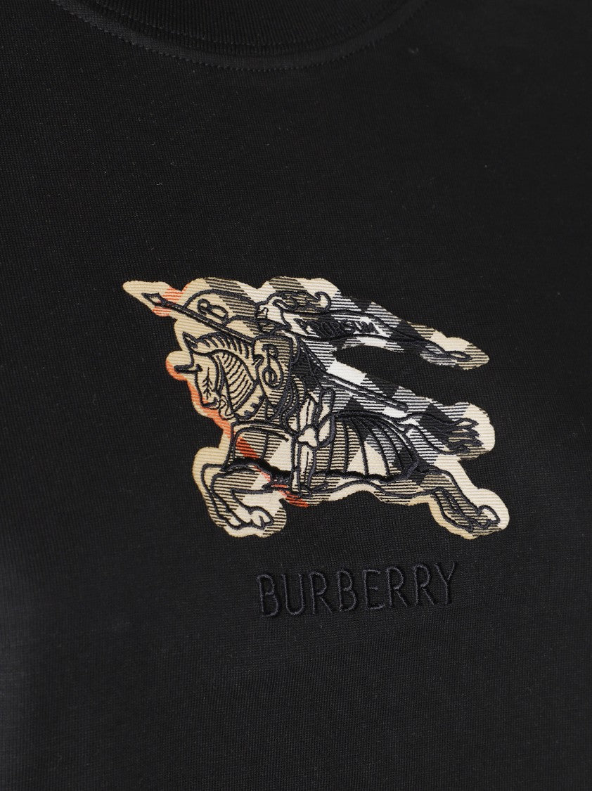 Burberry Short-Sleeved Black T-Shirt With Knight Graphic