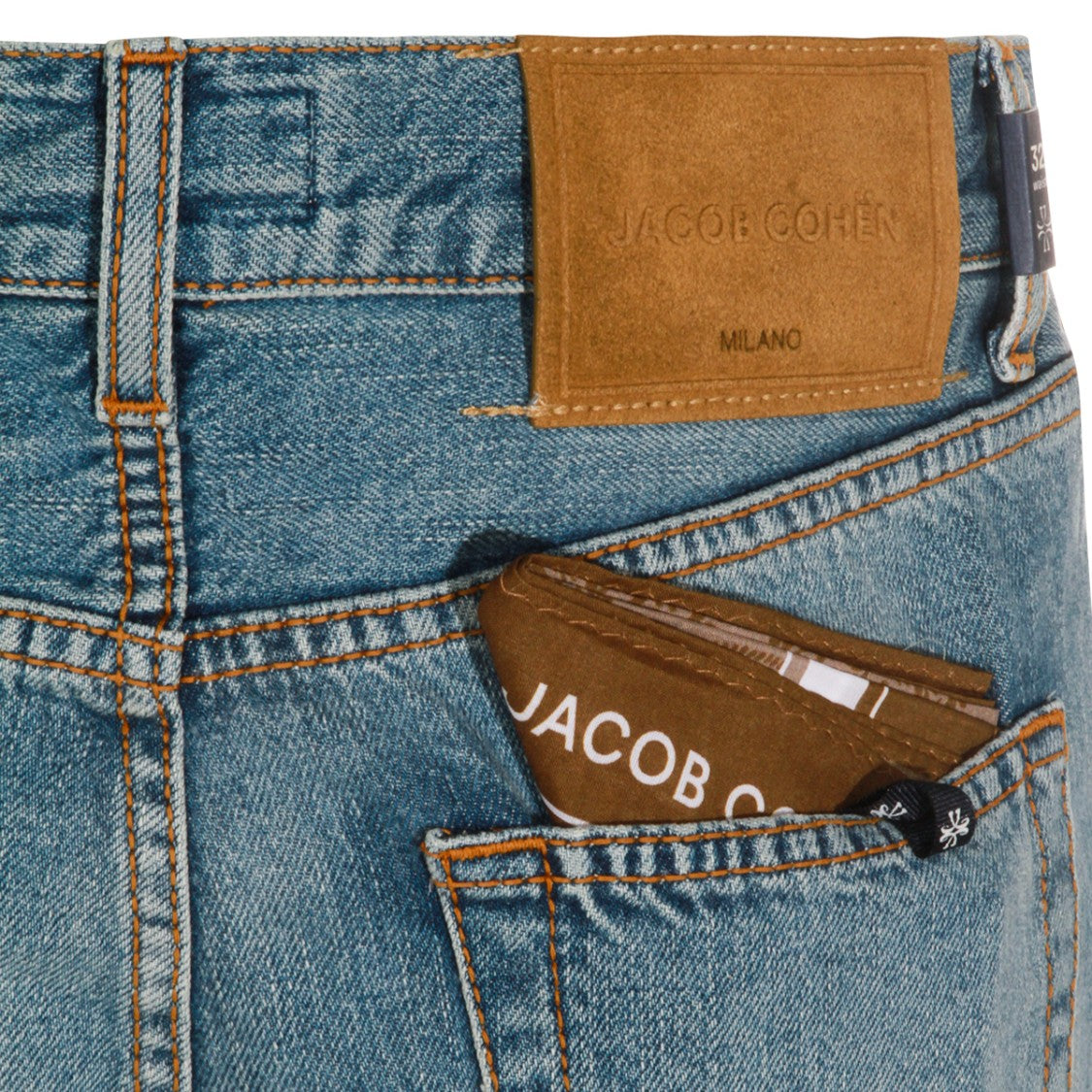 Jacob Cohen Medium Blue Straight-Leg Jeans With Classic Five-Pocket Design