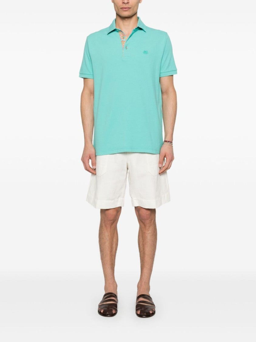 Etro Polo Shirt With Paisley Pattern Collar