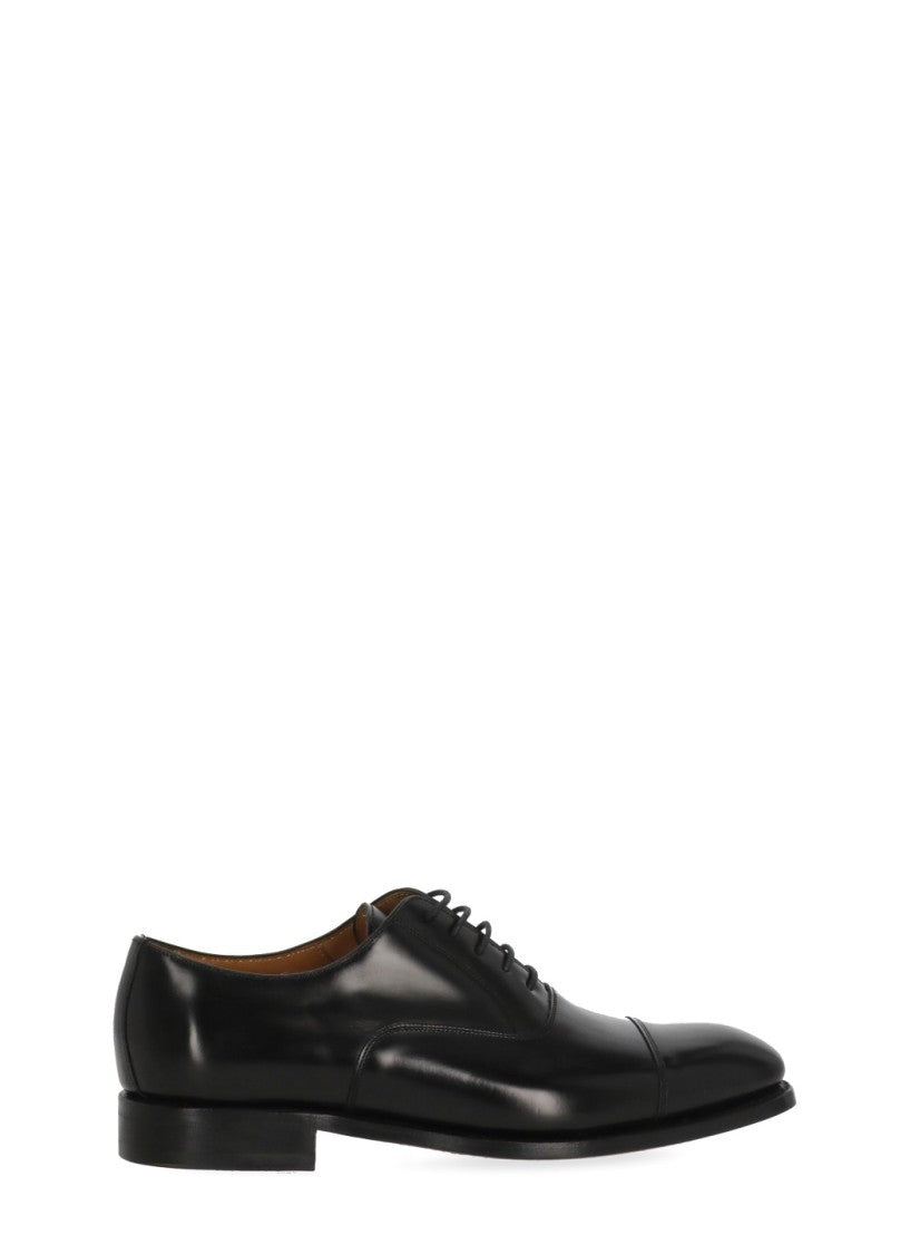 Berwick 1707 Black Smooth Leather Lace-Up Brogues