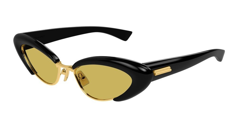 Bottega Veneta Sunglasses Bv1387s 001 Black Black Yellow 54/17/140