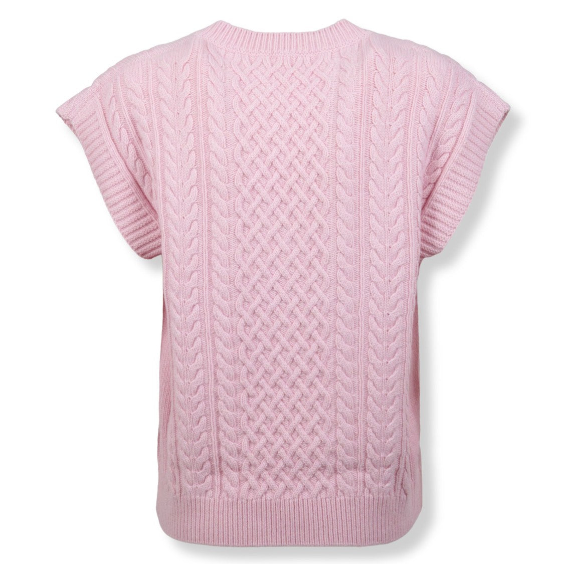 Des Phemmes Cable Knit Vest With Textured Pattern