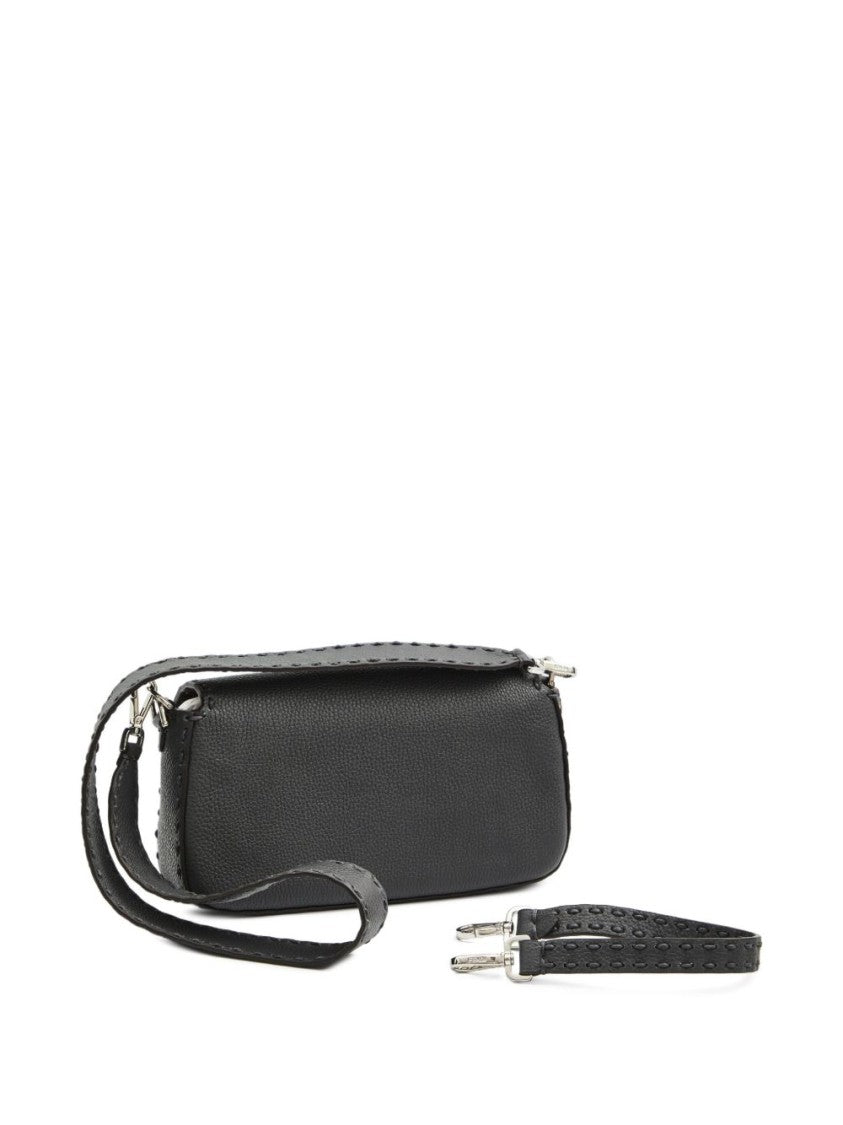Fendi Baguette Shoulder Bag In Hammered Leather