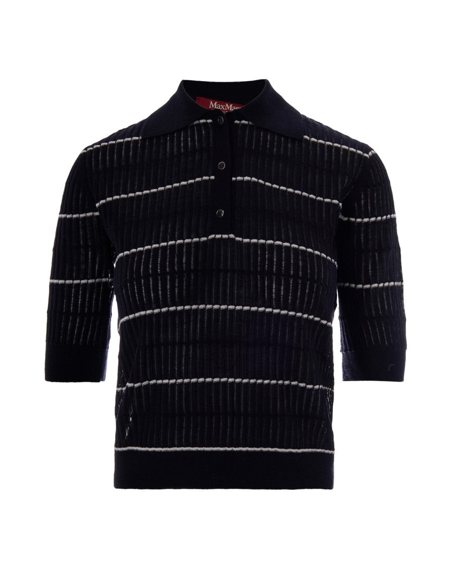 Max Mara Blue Knit Polo