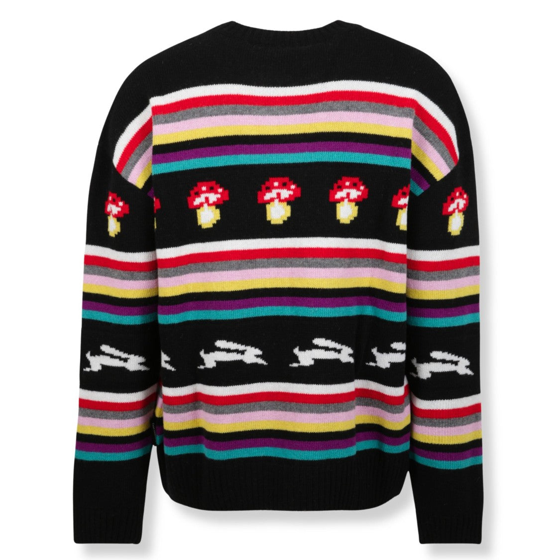 Msgm Classic Knit Sweater With Ribbed Detailing