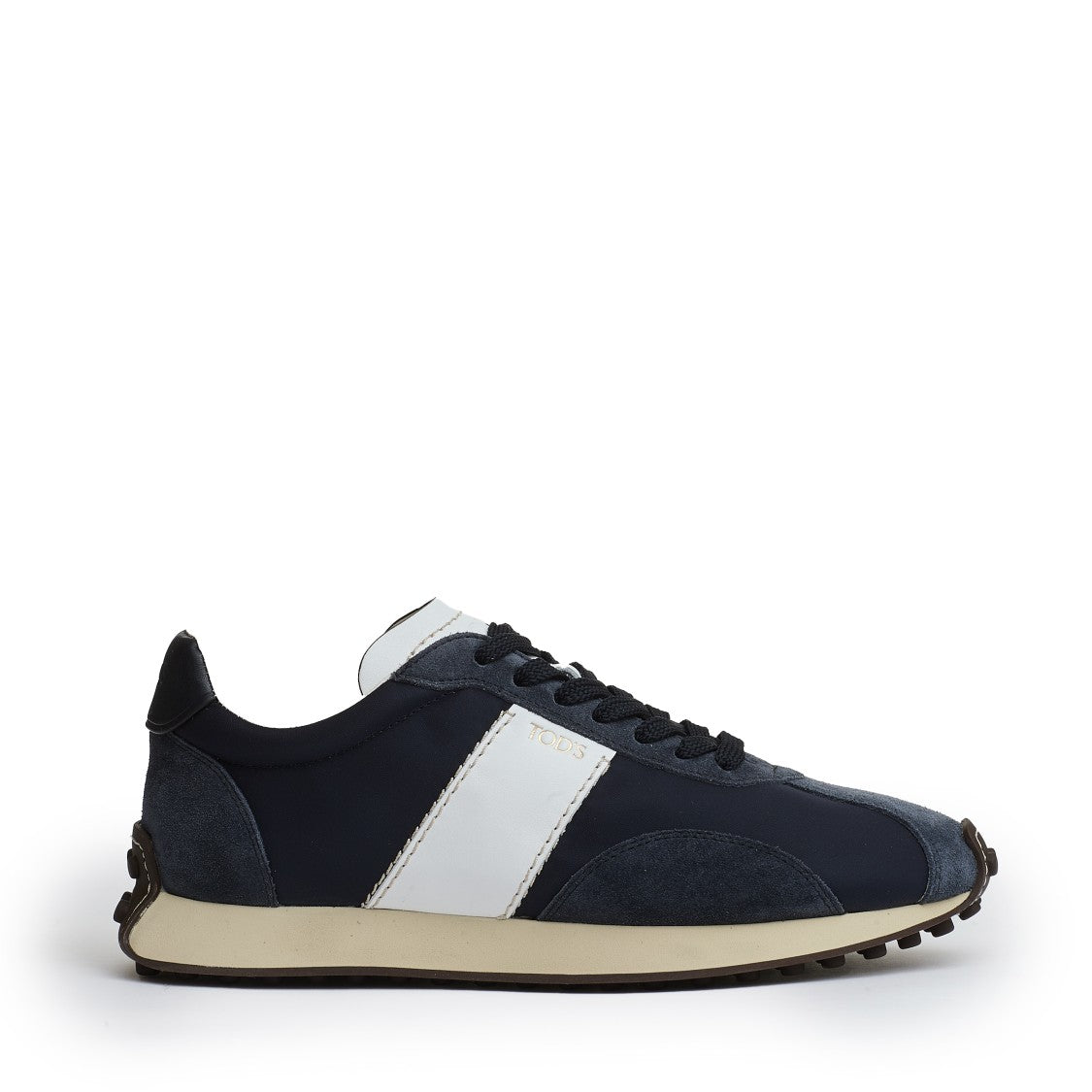Tod's Sneakers Suede Blue And Fabrics