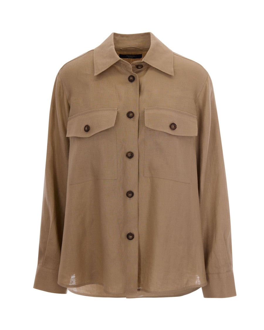 Max Mara Safari Gabardine Single-Breasted Linen Jacket