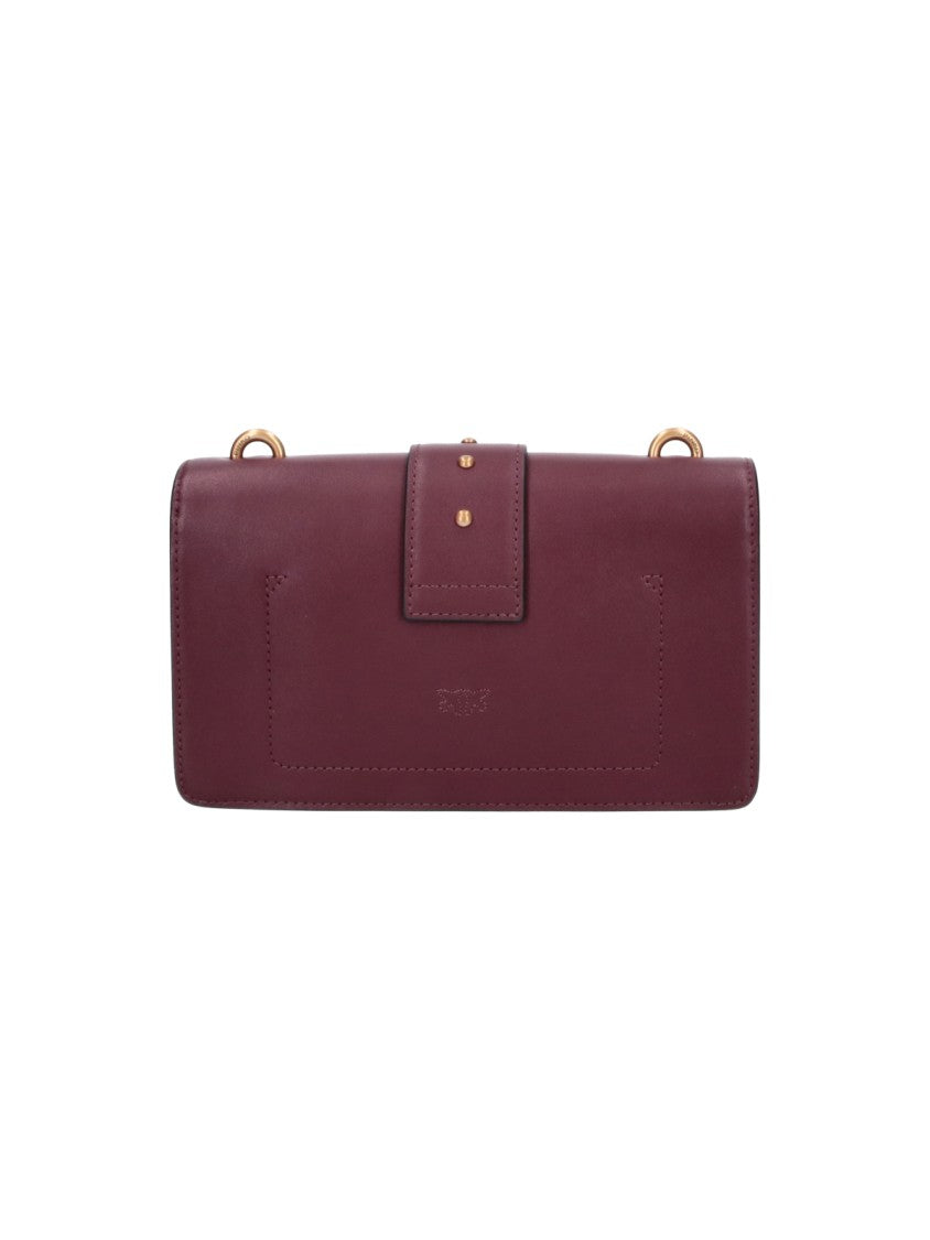 Pinko Mini Love One Shoulder Bag With Gold-Tone Love Birds Buckle