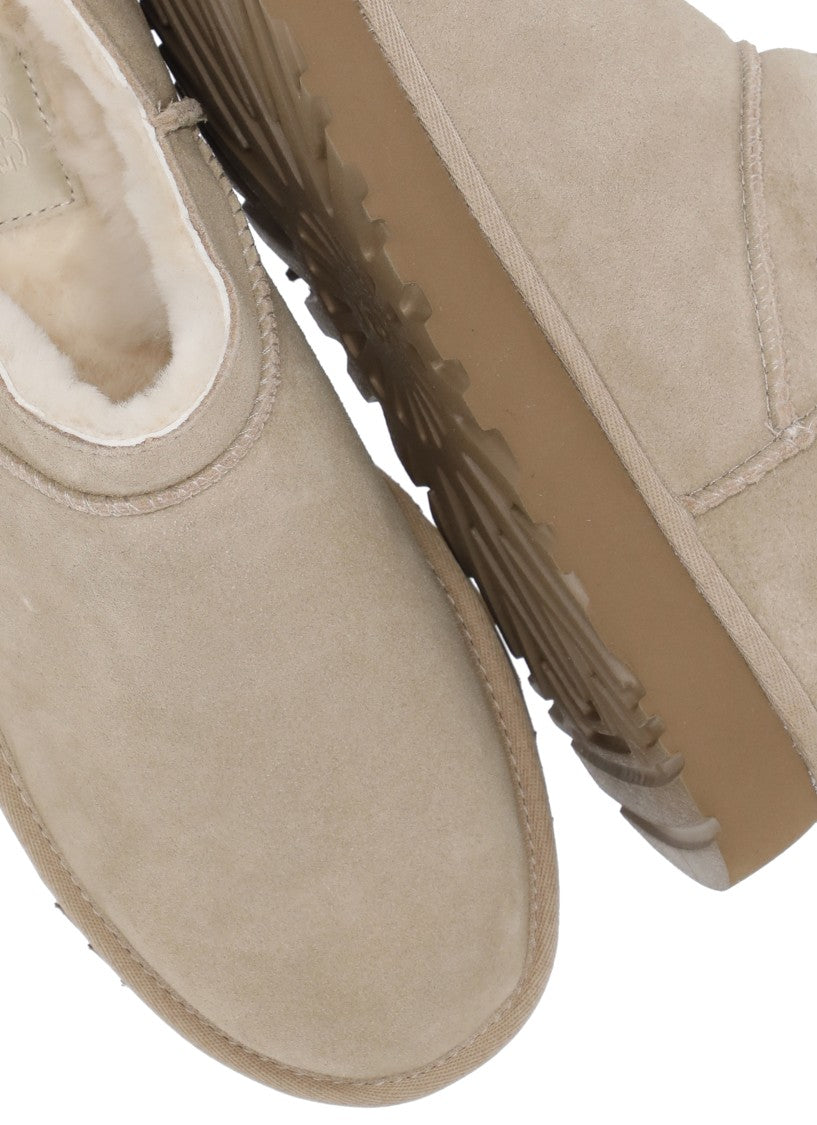 Ugg Beige Classic Micro Shearling Loafers