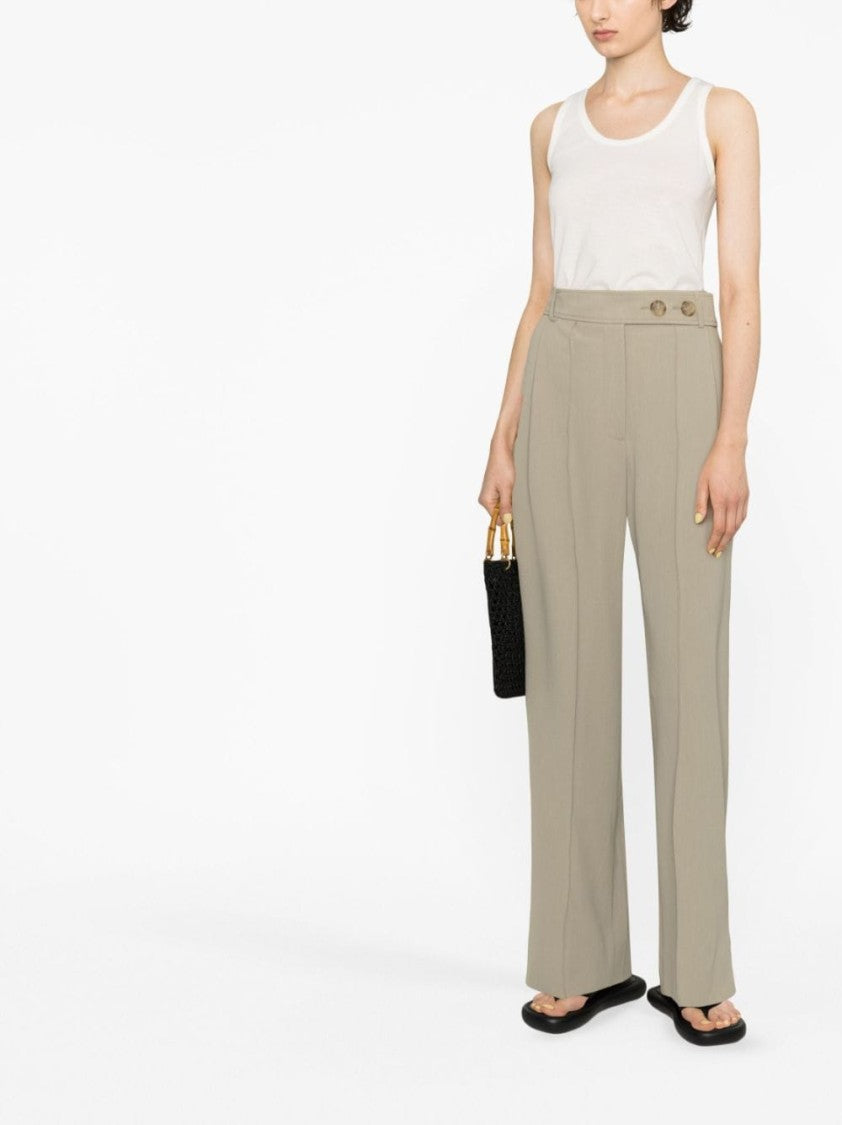 Jil Sander Sleeveless White Cotton Tank Top