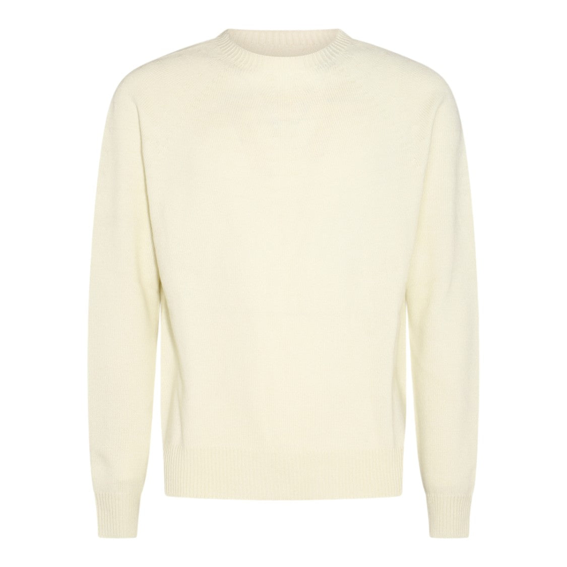 Jil Sander Crew Neck Knit Sweater With Ribbed Detailing