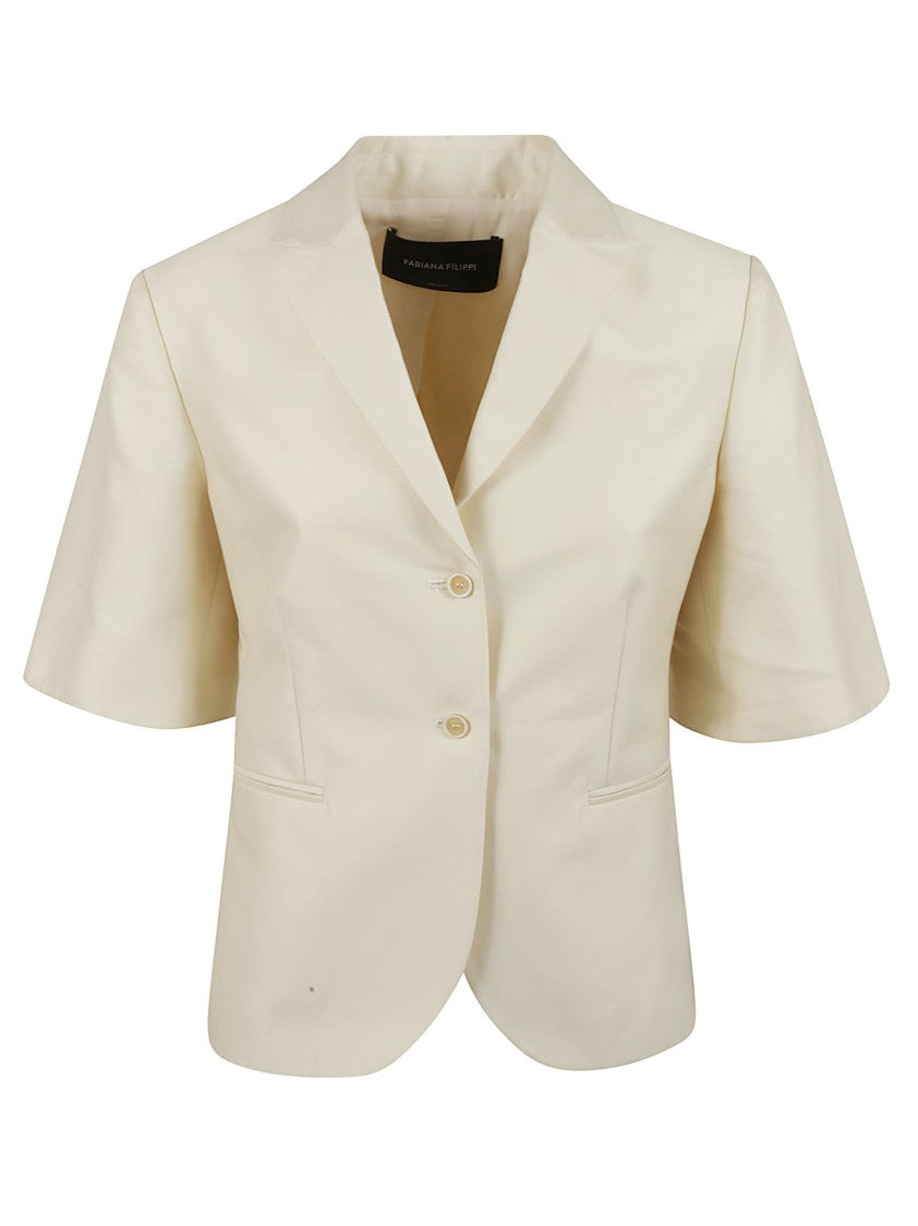 Fabiana Filippi Tailored Yellow Jacket With Notched Lapel