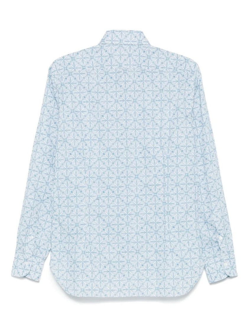 Barba Napoli Light Blue Cotton Shirt