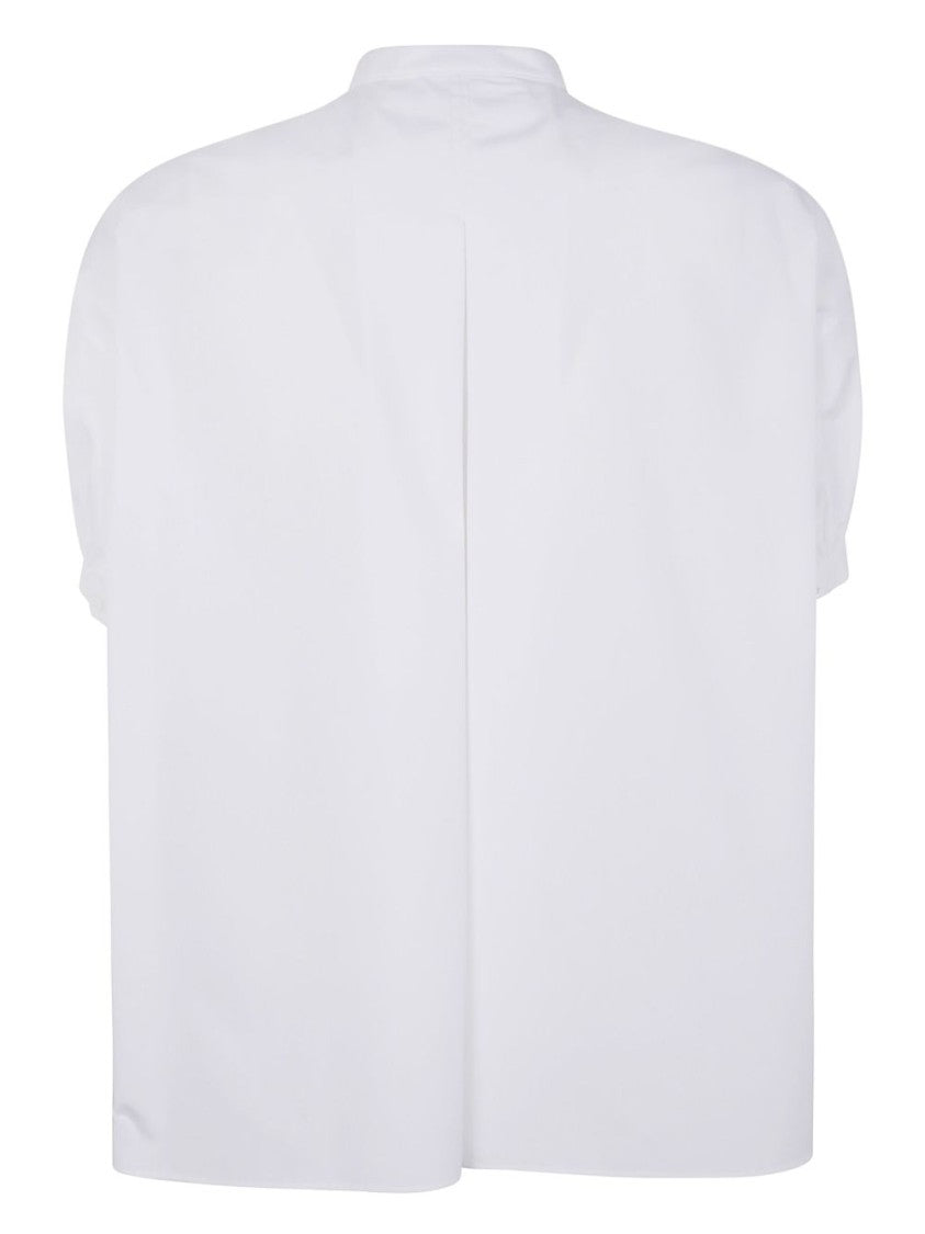 Aspesi White Button-Up Shirt With Mandarin Collar