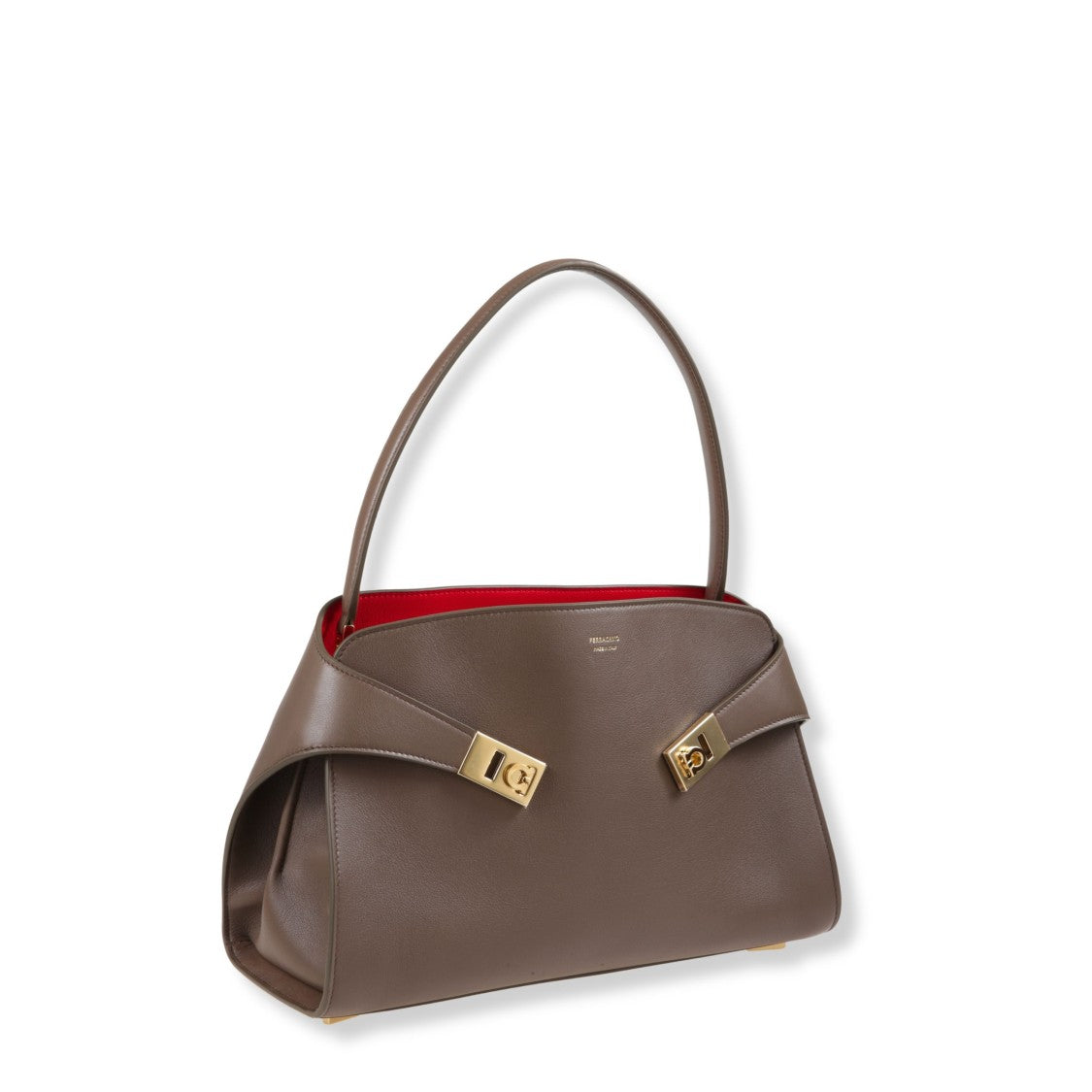 Ferragamo Structured Shoulder Bag With Smooth Finish And Timeless Design